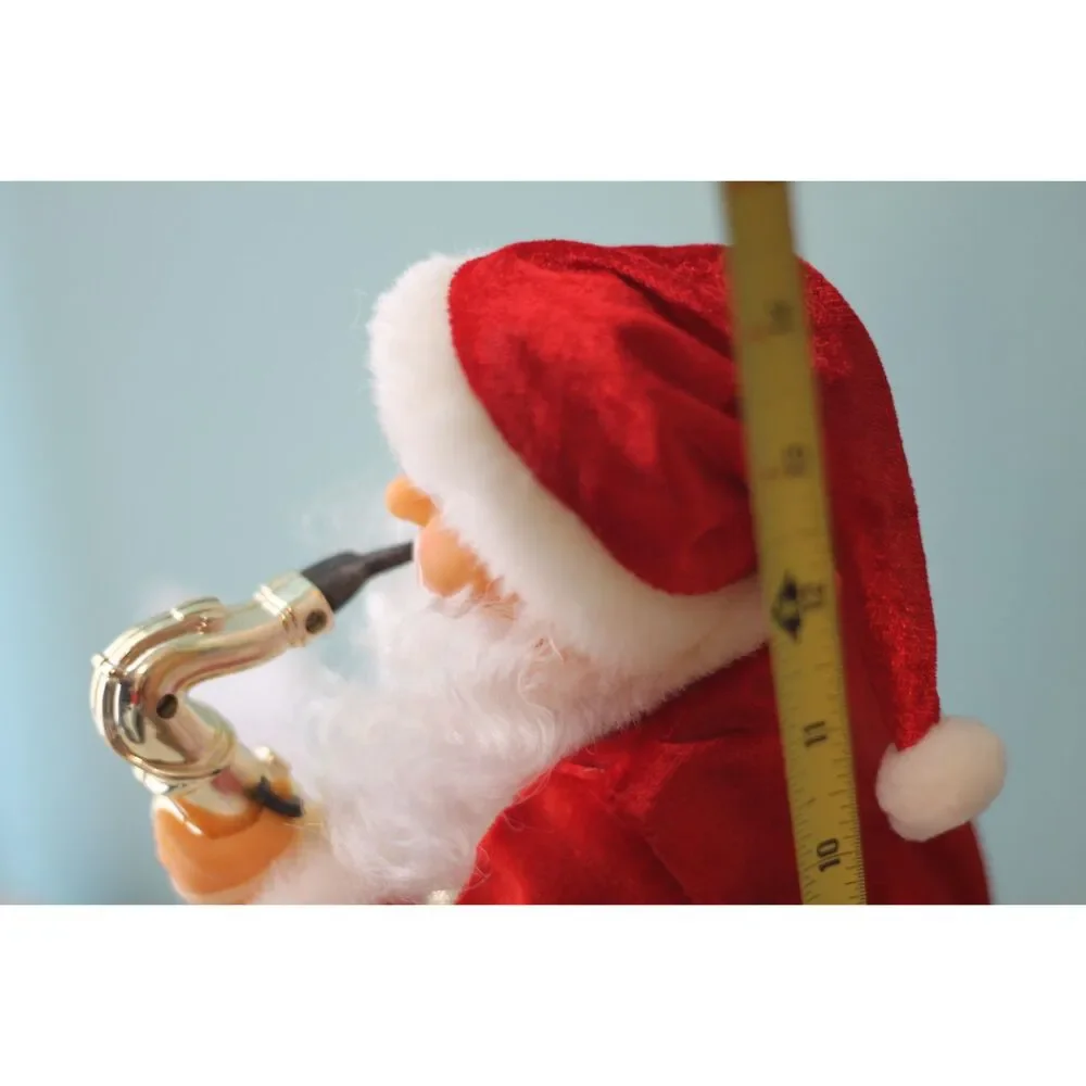Vintage Dancing Santa Claus with Saxophone (Works)